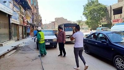 حملات التطهير والتعقيم تجوب أحياء محافظة الجيزة 