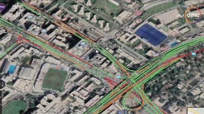 رصد الحالة المرورية بشوارع القاهرة من خلال 