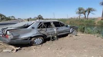 مصرع شاب في انقلاب سيارة في البحر الصغير بالدقهلية