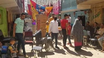 التحفظ على كراسي وسماعات الدي جي في فرح شعبي بالجيزة