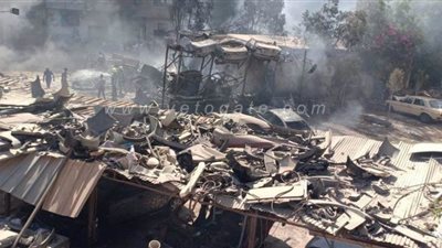 إخماد حريق داخل مخزن قطع غيار سيارات بالسلام | صور