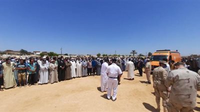 تشييع جثمان الشهيد المجند أحمد عبد العال بمسقط رأسه في البحيرة | صور