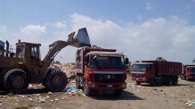 نقل 1400 طن قمامة من رأس البر إلى أبو جريدة