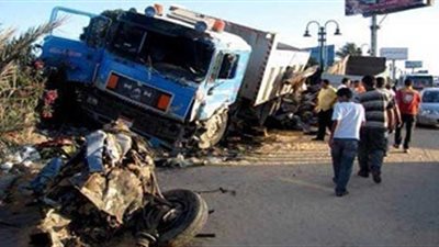 مصرع عامل وإصابة 10 آخرين في حادثي تصادم بالقليوبية