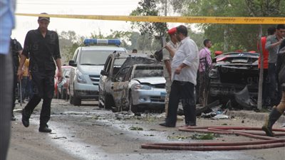 نيابة أمن الدولة تعاين موقع حادث محاولة اغتيال النائب العام