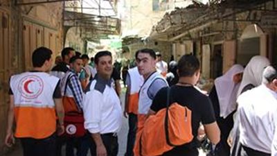 شباب الهلال الأحمر يحتفلون بالعيد مع أطفال طور سيناء