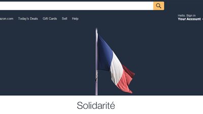أمازون تنشر شعار «التضامن» عبر صفحتها الرئيسية