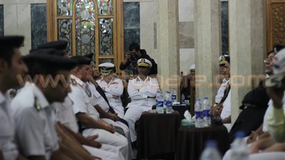 بالفيديو والصور.. قيادات «الداخلية» في عزاء «شهداء سيناء» بـ«عمر مكرم»