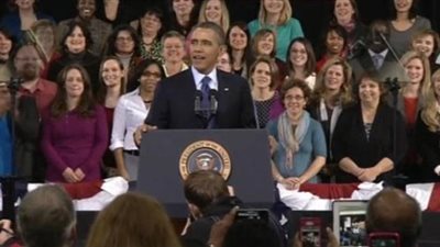 بالفيديو.. أوباما يؤكد على أهمية الرومانسية فى عيد الحب