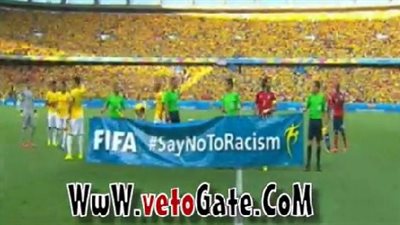 بالفيديو.. لاعبو البرازيل وكولومبيا يرفعون شعار «لا للعنصرية»