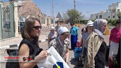 461 سائحًا إسرائيليًا يستقبلهم منفذ طابا