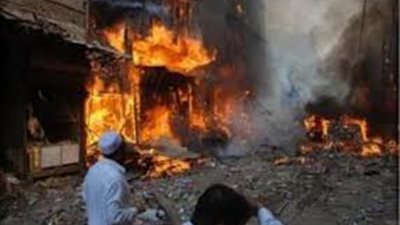 انفجار قنبلة بسوق بهتيم بـ