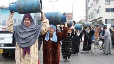 نقص حاد فى أسطوانات الغاز بالشيخ زويد