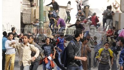 إصابة شخصين بطلق خرطوش فى اشتباكات محمد محمود