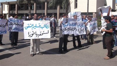 فض اعتصام مستحقى الإسكان بالغربية