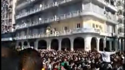 بالفيديو.. مسيرات ببورسعيد فى أول أيام العصيان المدنى