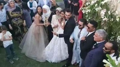 أول صور من حفل زفاف شقيقة محمد رمضان
