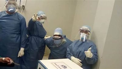 جراحة في المعدة لمصاب كورونا بمستشفى جمال عبد الناصر في الإسكندرية | صور