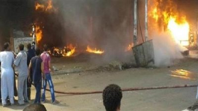 انتداب المعمل الجنائي لمعاينة حريق مخزن تجاري بمدينة 6 أكتوبر