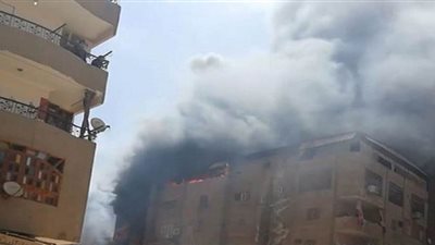 انتداب المعمل الجنائي لبيان سبب حريق عقار الهرم
