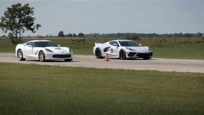 هينيسي تختبر سيارات شيفرولية كورفيت | فيديو