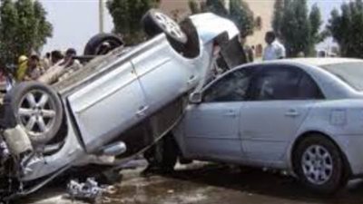مصرع 3 أشخاص وإصابة آخر في اصطدام سيارة ملاكي بعمود إنارة بوصلة دهشور