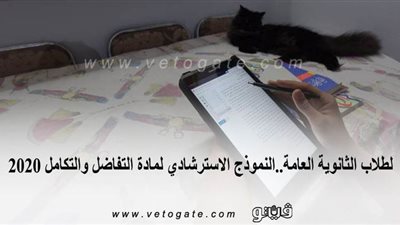 لطلاب الثانوية العامة.. النموذج الاسترشادي لمادة التفاضل والتكامل 2020