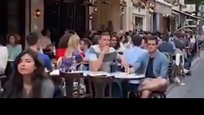 رغم تفشي كورونا.. تهافت الفرنسيون على الكافيهات في باريس دون إجراءات احترازية | فيديو