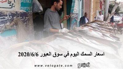 أسعار السمك اليوم في سوق العبور 2020/6/6