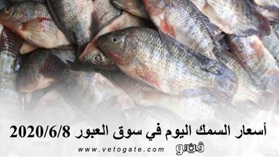 أسعار السمك اليوم في سوق العبور 2020/6/8