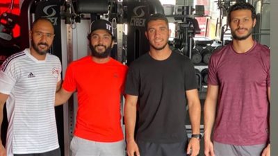مدرب منتخب مصر الأولمبي يشارك ثنائي الأهلي في تدريبات الجيم