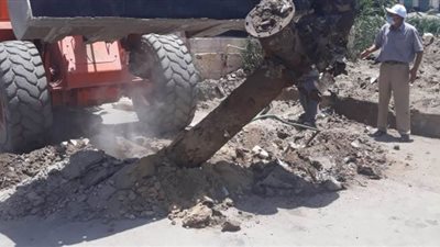 رفع خط الطرد بمدينة القصاصين وإعادة الشيء لأصله فى الإسماعيلية| صور