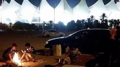 جماهير الهلال تبيت أمام ملعب الدرة قبل نهائي أبطال آسيا