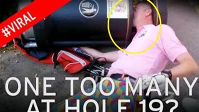 بالفيديو.. لاعب جولف مخمور يتعرض لموقف محرج