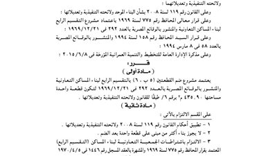 اعتماد مشروع ضم قطعتى أرض بالشرقية لإقامة مساكن تعاونية