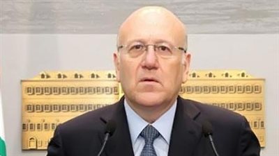 ميقاتى يؤكد لنظيره البحرينى احترام لبنان 