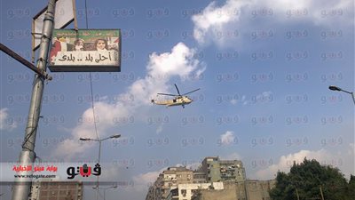 بالصورة.. الطائرات تحلق في شبرا الخيمة لمتابعة الاستفتاء