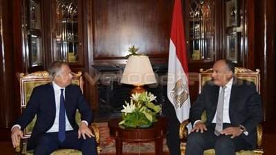 شكري يلتقي رئيس الرباعية الدولية السابق توني بلير