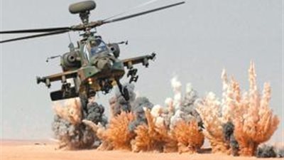 الجيش ينفي إصابة طائرة أباتشي بصاروخ تكفيريين بالشيخ زويد