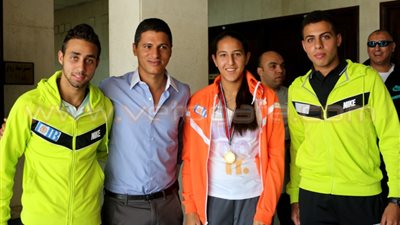 بالصور.. أبطال الأولمبياد يتوجهون لرئاسة الجمهورية لتكريمهم