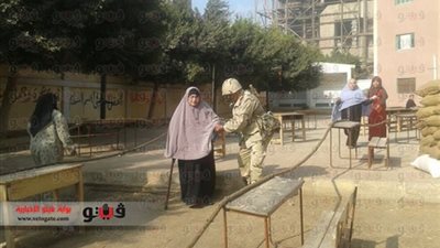 مقاعد خاصة لكبار السن وذوي الإعاقة في لجان الاستفتاء بمدينة نصر