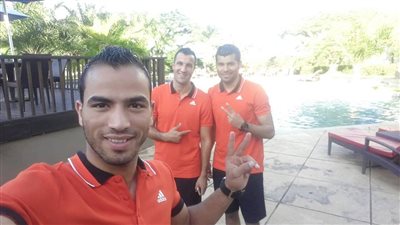 بالصور.. لاعبو المقاصة يودعون الكونغو بعد صعود دور الـ 16