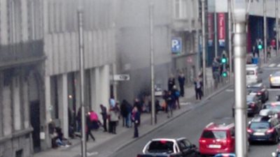 مراسل بلجيكي ينشر صورة لانفجار مترو بروكسل ويؤكد إخلاء المحطة