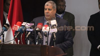 شوبير مقدما للمؤتمر الصحفي لمونديال شباب السلة