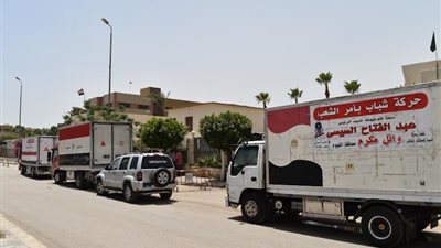 الفيوم تتسلم 3 سيارات سلع مدعمة من «شباب بأمر الشعب»