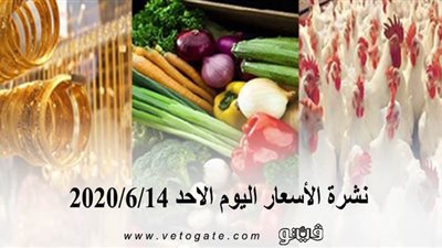 نشرة الأسعار اليوم الأحد 2020/6/14 | سعر جرام الذهب | بورصة الدواجن العمومية | أسعار الأسماك | أسعار الخضراوات والفاكهة