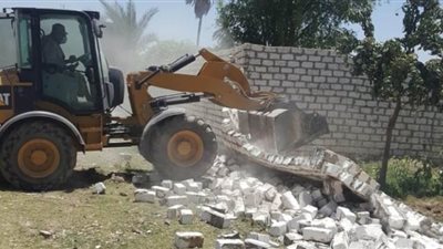 إزالة 158 حالة تعد على أراضي الدولة بقنا | صور