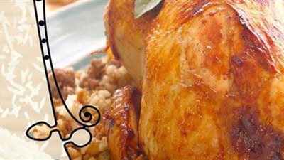 طريقة عمل الفراخ المحشية والمشوية في الفرن من مطبخ آسيا