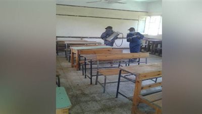 محليات نجع حمادي تعقم لجان الثانوية العامة فى قنا | صور