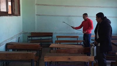 حملات يومية لتطهير المدارس استعدادا لامتحانات الثانوية في بني سويف الجديدة